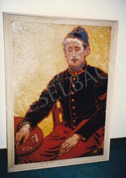 Rippl-Rónai, József - One French Soldier, 1914, oil on paper-board, 104x75 cm, Signed upper left: Rónai 1914 Issy l'Éveque, Photo: Kieselbach, Tamás