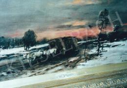  Munkácsy Mihály - Téli út, 1880, olaj,vászon, 48x80 cm, Jelezve jobbra lent: M.Munkácsy; Fotó: Kieselbach Tamás