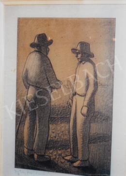 Nagy Balogh, János - Ground Workers; pencil on paper; Photo: Tamás Kieselbach