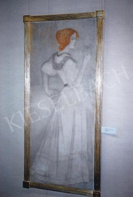 Rippl-Rónai, József - Woman with Rose, 1892, oil on canvas, 178x75,5 cm, Signed middle left: Rónai, Photo: Kieselbach, Tamás