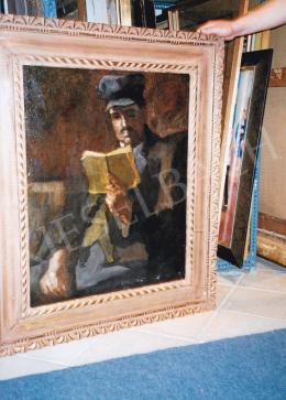  Farkas, István - Reading Man; 64x80; oil on cardboard; Unsigned; Photo: Tamás Kieselbach