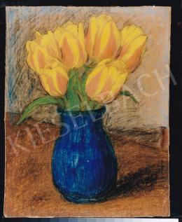 Rippl-Rónai József - Tulipánok, 41x32 cm, pasztell, papír, Jelezve balra lent: Rónai, Fotó: Kieselbach Tamás