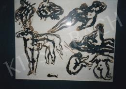 Rippl-Rónai, József - Figures, indian ink on paper, Signed lower middle: Rónai, Photo: Kieselbach, Tamás