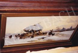 Pállik Béla - Havas táj, olaj,fa, 34x66 cm, Jelezve jobbra lent: Pállik Béla 1885; Fotó:Kieselbach Tamás