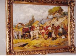 Deák Ébner, Lajos - Szolnok Fair - Bargain to the Donkey, oil on panel, 50,5x70 cm, Signed lower right: Deák-Ébner L.; Photo: Tamás Kieselbach