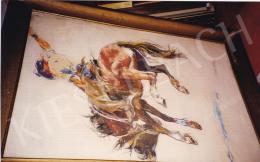  Fried Pál - Lovas cowboy, pasztell,papír, 93x69 cm, Jelezve jobbra lent: Fried Pál; Fotó: Kieselbach Tamás
