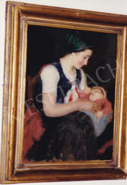  Glatz, Oszkár - Mother and Child, oil on panel, 40,5x31 cm, Signed lower left: Glatz; Photo: Tamás Kieselbach