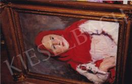  Glatz Oszkár - Piroskendős kislány, olaj,vászon, 50,5x38,5 cm, Jelezve balra középen: Glatz 1947; Fotó: Kieselbach Tamás