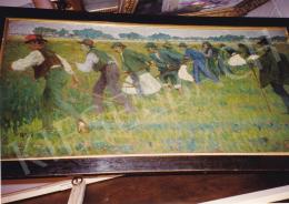 Pálinkás, Béla - Harvest, oil on canvas, 62,5x121 cm, Signed lower right: Pálinkás 906; Photo: Tamás Kieselbach