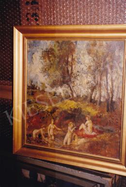  Herman, Lipót - Afternoon Bath, oil on board, 33,5x30 cm, Signed lower right: Herman L.; Photo: Kieselbach Tamás