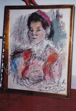  Czóbel, Béla - Woman in Red Bodice, mixed technique on paper, 65x51 cm, Signed lower right: Czóbel; Photo: Tamás Kieselbach