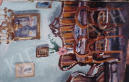  Vörös, Géza - Interior, oil on canvas, 42,5x26 cm, Signed lower left: Vörös Géza; Photo: Tamás Kieselbach