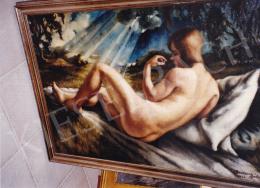 Ducsay, Béla - Nude in Landscape, oil on canvas, 65x100 cm, Signed lower right: Ducsay Béla 1926; Photo: Tamás Kieselbach