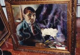  Jándi, Dávid - Self-Portrait, oil on canvas, 70x75 cm, Signed lower left: Jándi; Photo: Tamás Kieselbach