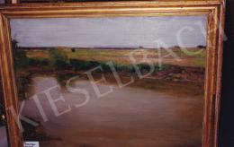 Burghardt, Rezső - Scene on the Banks of the Tisza, oil on canvas, 100x75 cm, Signed lower right: Burghardt R.; Photo: Tamás Kieselbach