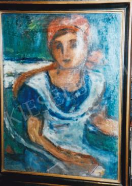  Czóbel, Béla - Girl with Red Scarf, 74x55 cm, oil on canvas, Signed upper right: Czóbel, Photo: Tamás Kieselbach