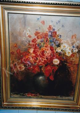  Dolányi Benczúr, Ida - Flower Still Life with Poppies, oil on canvas, Signed lower right: Dolányi B. Ida  1946, Photo: Tamás Kieselbach