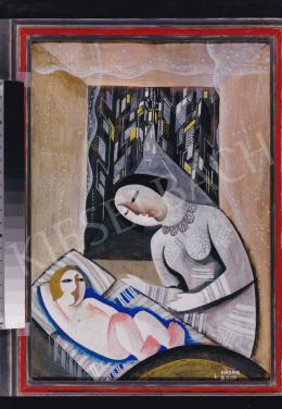  Kádár Béla - Városi Madonna (Anya gyermekével), 1927, tempera, papír, 50x35 cm, Jelezve jobbra lent: Kádár Béla; Fotó: Kieselbach Tamás