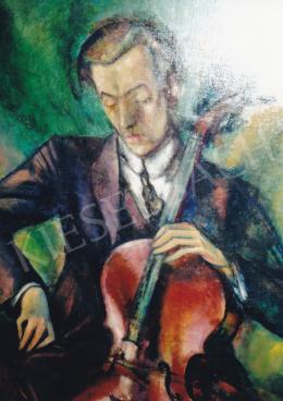  Márffy, Ödön - Cellist Man, oil on canvas, Photo: Tamás Kieselbach