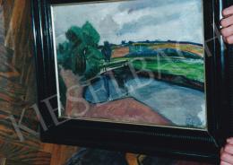 Tihanyi, Lajos, - Landscape with a Bridge Mirroring in the Brook, 1910's, 38x54 cm, oil, canvas on cardboard, Signed lower right: Tihanyi L, Photo: Tamás Kieselbach