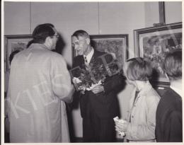  Kieselbach, Géza - Exhibition opening of Géza Kieselbach in 1955 (20 August 1955) - photos of the opening and interier photos