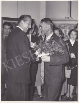  Kieselbach, Géza - Exhibition opening of Géza Kieselbach in 1955 (20 August 1955) - photos of the opening and interier photos