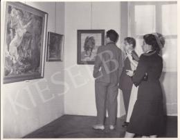  Kieselbach Géza - Kieselbach Géza kiállításmegnyitója (1955. augusztus 20.) - megnyitó- és enteriőrfotók