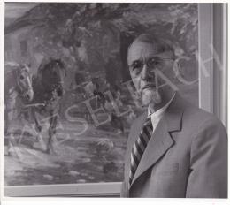  Kieselbach, Géza - Kieselbach, Géza, and his Paintings in own Kosice's Studio, 1957. IX. 20, Photo: Sr. Kieselbach, Vilmos