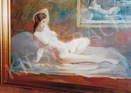  Molnár C., Pál - Lying Female Nude; Signed lower left: MCP; Photo: Tamás Kieselbach