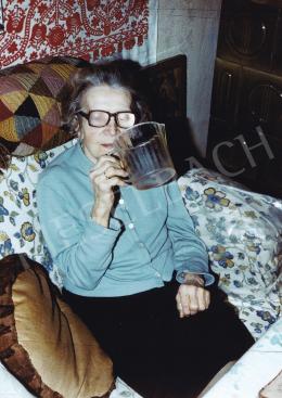  Kieselbach Géza -  Kieselbach Gézáné (Bauer Irma) a kassai Kieselbach ház ebédlőjében, 1980 körül. Fotó: Kieselbach Tamás