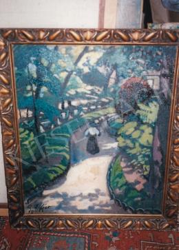 Ziffer, Sándor - Lady Walking in the Park; oil on canvas; Signed lower left: ... Ziffer 1911; Photo: Tamás Kieselbach; WANTED!