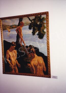 Schadl, János - Janos Schadl painting on Deak collection exhibition