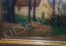  Gulácsy Lajos - Falu vége ősszel című festménye (30x42 cm Olaj, vászon, kartonon) Jelezve balra lent: Gulácsy L. és hátoldalán autográf írás Fotó: Kieselbach Tamás