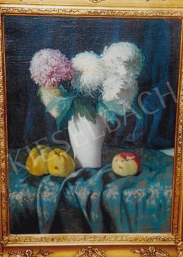 Molnár Z., János - Chrysanthemum Flower Still-Life; oil on canvas; Signed lower right: Molnár Z. János; Photo: Tamás Kieselbach