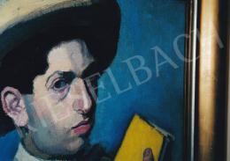 Berény, Róbert - Self Portrait in Straw Hat, 1906 (Photo and Detail Photo), 59,5x44,5 cm, oil on canvas, Signed lower left: BR, In Hungarian National Gallery, Photo: Tamás Kieselbach