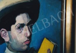 Berény, Róbert - Self Portrait in Straw Hat, 1906 (Photo and Detail Photo), 59,5x44,5 cm, oil on canvas, Signed lower left: BR, In Hungarian National Gallery, Photo: Tamás Kieselbach