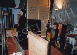  Molnár, Sándor - Sándor Molnár's Paintings in his Studio. Photo: Tamás Kieselbach