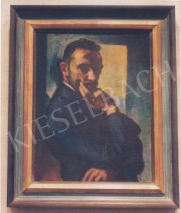 Ziffer Sándor - Kék Önarckép, 1925, 64x48 cm, olaj, vászon, Jelezve jobbra fent: Ziffer 1925, Fotó: Kieselbach Tamás