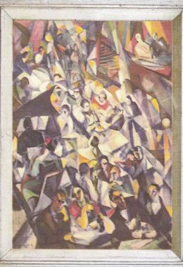  Schönberger Armand - Kabaré, 1920-as évek második fele, 108x73 cm, olaj, vászon, Jelezve balra lent: Schönberger A., különböző keretekben, Fotó: Kieselbach Tamás