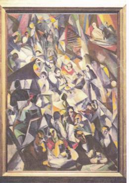  Schönberger Armand - Kabaré, 1920-as évek második fele, 108x73 cm, olaj, vászon, Jelezve balra lent: Schönberger A., különböző keretekben, Fotó: Kieselbach Tamás