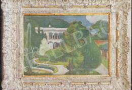 Rippl-Rónai, József - The Casino in Herkulesfürdő, 1901, 33x47.5 cm, oil on cardboard, Signed lower right: Rónai, In different frames, Photo: Tamás Kieselbach 