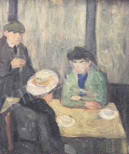 Egry, József - In the Café, 1906, 50x43 cm, oil on cardboard, Signed lower right