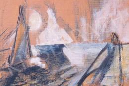 Egry, József - Sailboat, 1935 k., 30x43.5 cm, various technics on paper, Signed lower right
