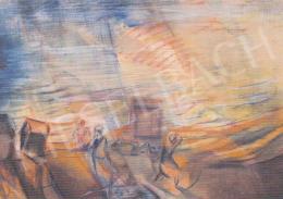 Egry, József - Fleeing from the Storm, 1935, 60x83 cm, oil and pastel on paper, Signed lower right