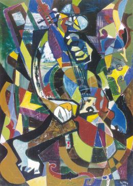  Litkey, György - Cellist, 1966, 125x90 cm