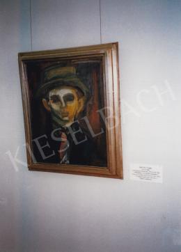  Bálint, Endre - Portrait of a Man (Self-portrait), 49,3x41,5 cm, oil on canvas, Signed lower right: Bálint E., MAGDÁNAK ÉS GYUSZINAK SZERETETTEL   Photo: Kieselbach, Tamás
