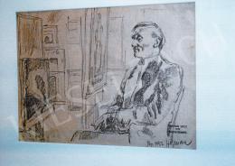  Herman Lipót - Műteremben; 1932; papír, szén; J.j.l.: Bp 1932 Herman; Fotó: Kieselbach Tamás