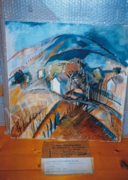 Egry, József - Badacsony; 1920s; 44.5x43.5 cm; Mixed media on paper; Signed lower right: Egry József Badacsony; Photo: Tamás Kieselbach