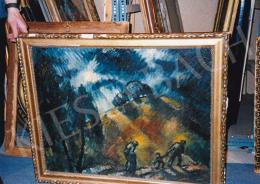 Schadl, János - Fleeing, 1928; oil on cardboard, 61x78 cm, Signed lower left: S.J. 928, Photo: Tamás Kieselbach