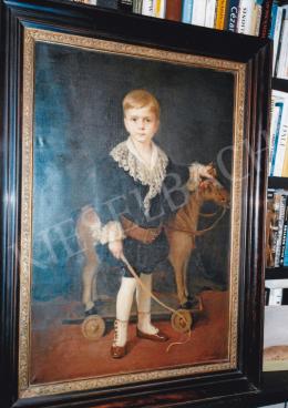  László, Fülöp - Little Boy with his Toy, 1898; Signed lower right: László F. 1898; Photo: Tamás Kieselbach